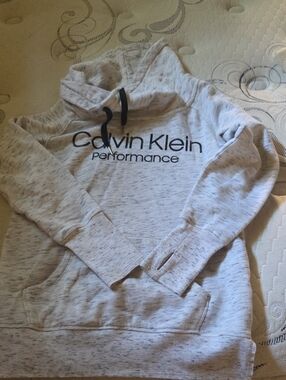 Calvin Klein Light Heather Gray Performance Hoodie